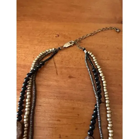 Boho Pendant Necklace Bundle Tiger Eye Tortoise Shell Statement Jewelry Lot - Picture 7 of 10